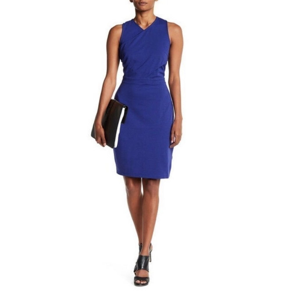cupcakes & cashmere Royal Blue Sleeveless Sheath Dress